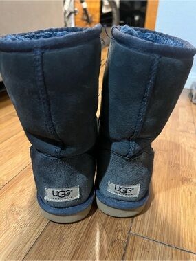 UGG Navy Short Shearling Boots